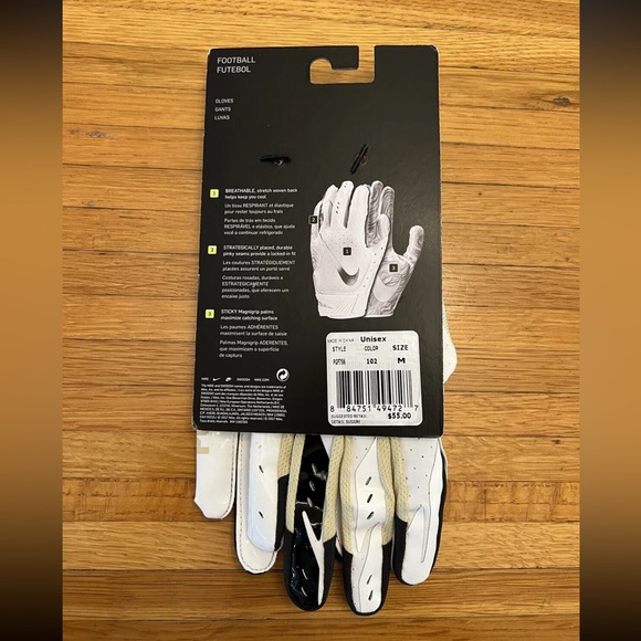 Nike Vapor Jet NCAA Purdue Boilermakers Receiver DB Gloves Size Medium NEW - Picture 6 of 7